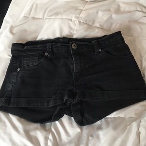 Black Jean shorts